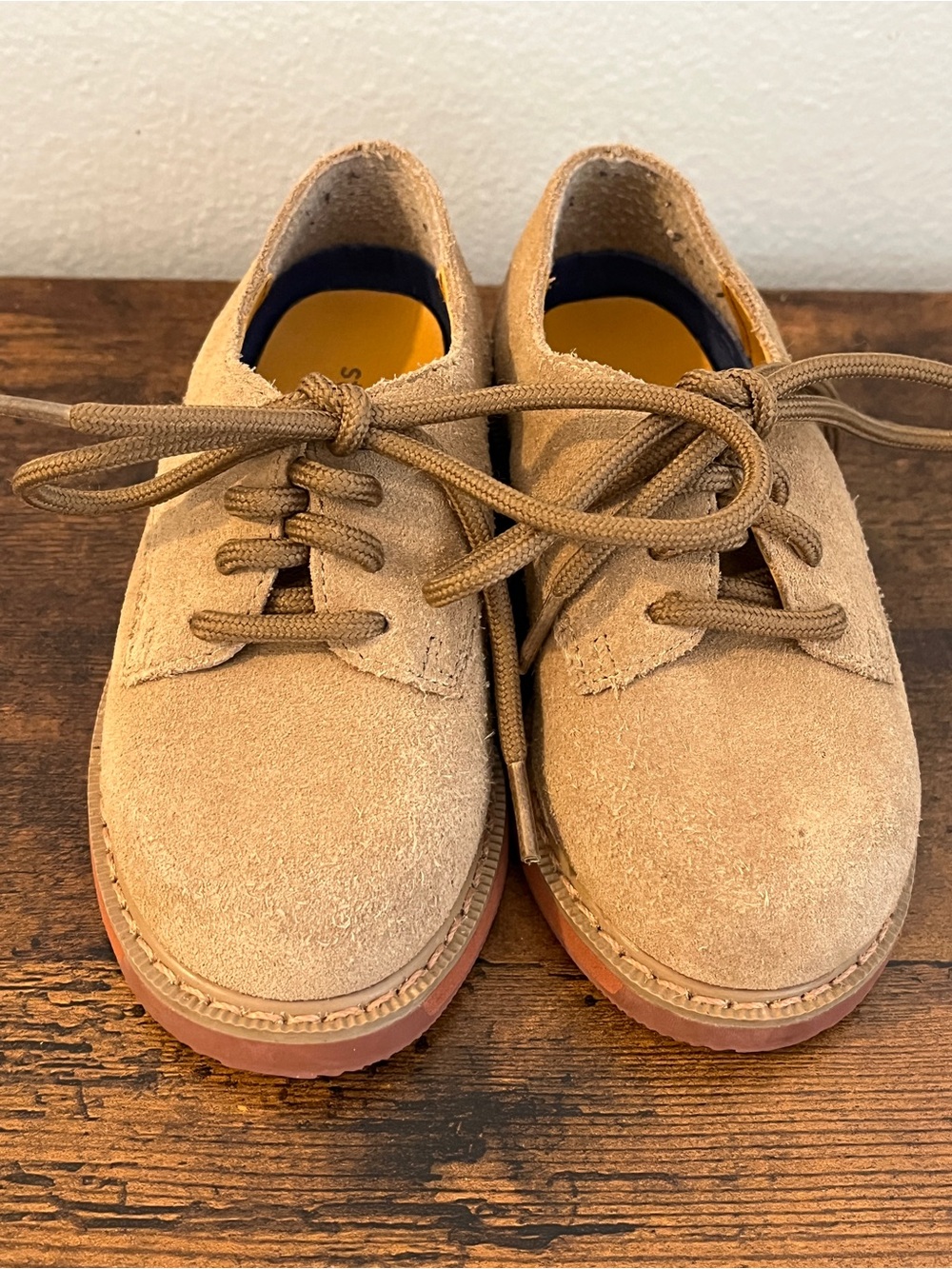 Stride Rite Toddler Suede Oxford Shoes Size 6.5 Wide
